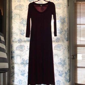 Burgundy maxi length Venus dress